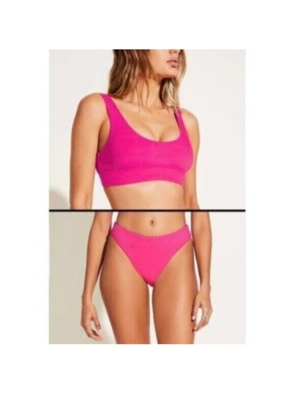 Vitamin A Bikini Large NEW Zinnia Pink Cali Bottom Sienna Tank Beach Bright
